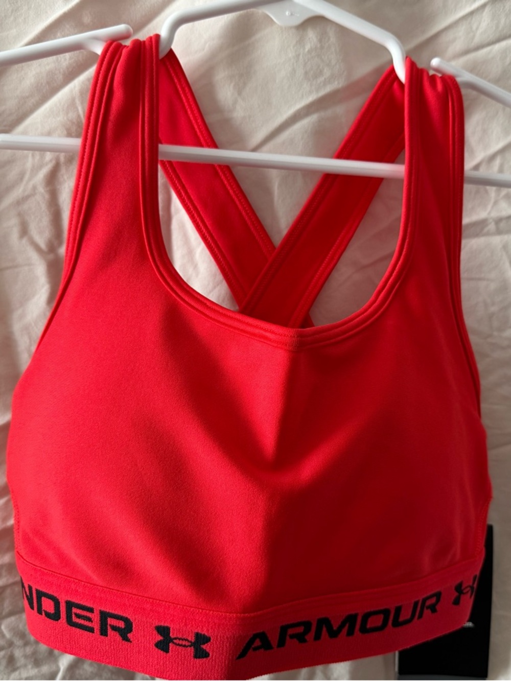 Under Armour Bright Red Crossback Performance Sports Bra